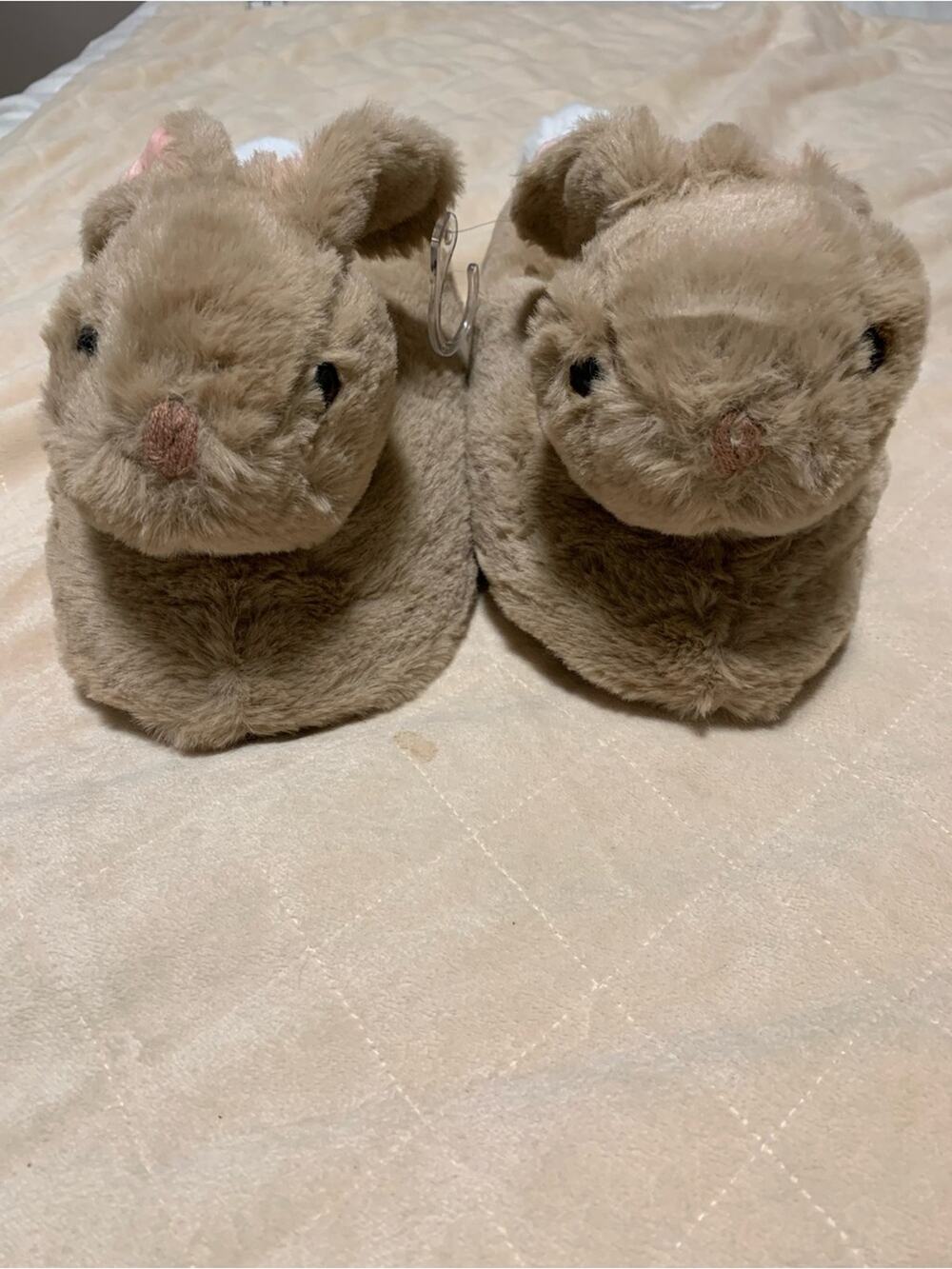 Amanda Blu Plush Brown Bunny Slippers